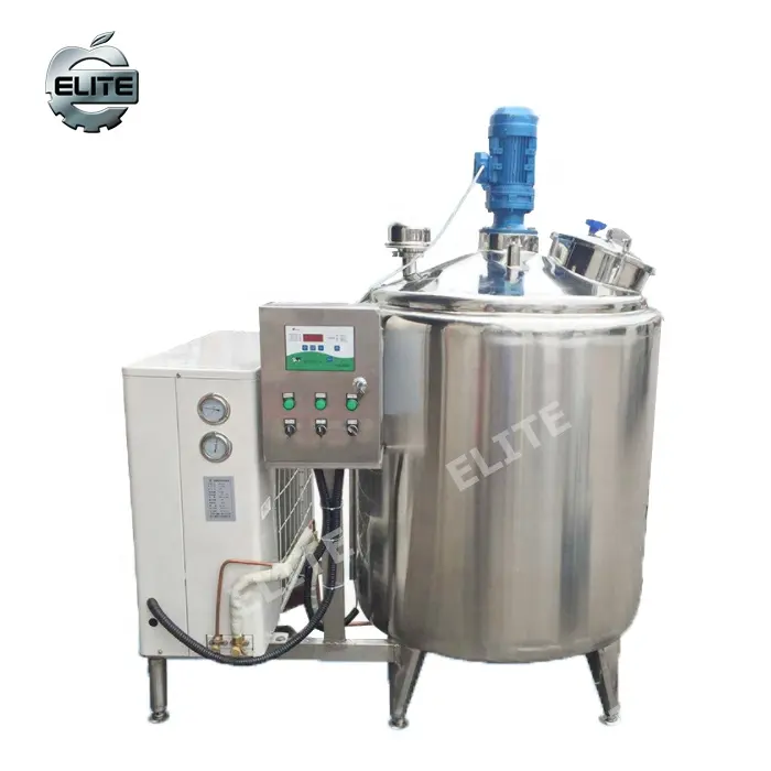Réservoir de refroidissement de lait de refroidisseur de lait d'acier inoxydable du prix usine 500L dans la machine de traitement laitier