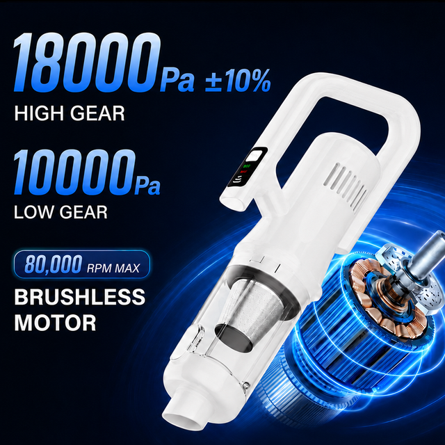 Factory Price Mini Car Vacuum Cleaner Portable Handheld Cordless Battery Powered Auto Vacuum with High Suction ABS