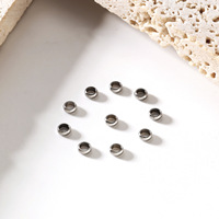 Perles à sertir en acier inoxydable Serve Select AV002, 1000 pièces, 2-10 mm, perles rondes sans couture, perles d'espacement, fermoirs à extrémité perlée, accessoires de fabrication de bijoux DIY