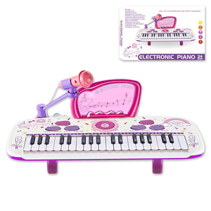 Órgano Electrónico de 37 Teclas, Micrófono de Concierto para Niños, Instrumentos Musicales, <span class=keywords><strong>Instrumento</strong></span> <span class=keywords><strong>Musical</strong></span> a Pilas, Piano Eléctrico de Juguete para Niñas - Product Image 4
