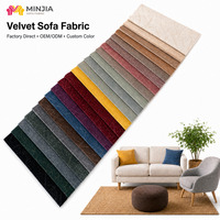Tissu de canapé en velours personnalisé de haute qualité 100% polyester Style uni Poids moyen Nouveau design Tricoté avec motif imprimé