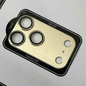 Kim loại hợp kim nhôm khung Matte Armor ống kính Bìa Tempered Glass Máy ảnh ống kính bảo vệ cho <span class=keywords><strong>iPhone</strong></span> 17 Pro Max 17 không khí 16 15 12 - Product Image 5