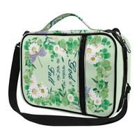 Sac d'église de bibliothèque de protection personnalisé avec sublimation en cuir polyester à fermeture éclair Sac biblique à la demande avec impression