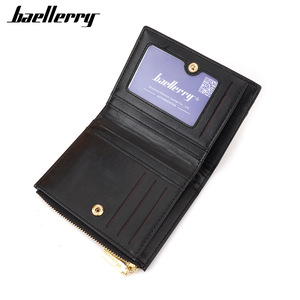 กระเป๋าสตางค์แบบสั้นสำหรับผู้ชาย Baellerry สีดำน้ำตาล ดีไซน์บล็อกสี ซิปปิด กระเป๋าหนังบางเฉียบ สำหรับใช้ในชีวิตประจำวัน - Product Image 2