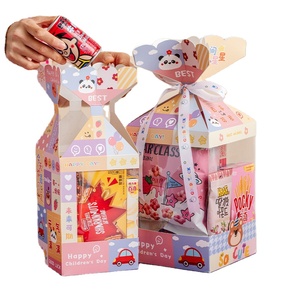Boîte en papier pour emballage cadeau surprise, vente en gros, boîte en papier créative et visuelle, boîte en papier de haute qualité de style ruban, fabrication en usine - Product Image 1