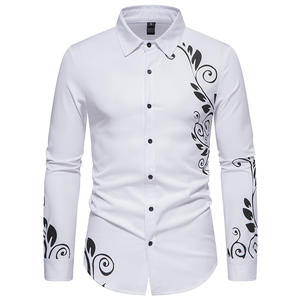 <span class=keywords><strong>Camicia</strong></span> da uomo di alta qualità da uomo <span class=keywords><strong>bordeaux</strong></span> rosso con colletto ribassato da lavoro formale a manica lunga traspirante con bottoni bianchi camicie Casual - Product Image 1