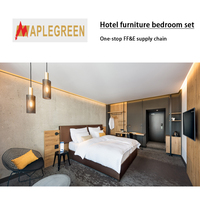 Juego de Muebles de Dormitorio de 5 Estrellas de Foshan Westin Hotel Furniture para Apartamentos, Elegante Colección de Muebles para Recámara