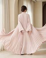 Ensemble Abaya Mexizo plissé à manches larges et cardigan ouvert, robe longue islamique élégante et modeste, sur mesure pour femmes musulmanes, Dubaï