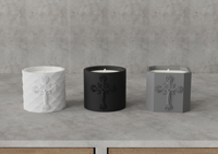 Famille de parfums en céramique exclusive C & H avec diffuseur de bougies Plateau en céramique Logo personnalisé Ensemble en céramique noir et blanc