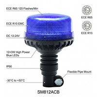 Bestseller 12V 24V Warnleuchte Stroboskop-Beacon ECE R65 R10 Blau und Gelb LED-Warnleuchte mit 3 Jahren Garantie