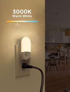 LOHAS 0.6W Mini <strong>Motion</strong> <strong>Sensor</strong> 3000K/6000K Warm White 2-level Brightness <strong>Sensor</strong> Wall Plug <strong>Motion</strong> <strong>Sensor</strong> <strong>LED</strong> Night <strong>Light</strong> for Kids - Product Image 3