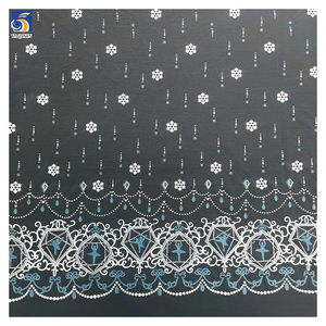 Yx967 thanh toán bù trừ ra hàng tồn kho tại một mất mát giá rẻ số lượng lớn vải bán buôn màu xanh và trắng bông tuyết in vải tuyn vải cho doanh số bán hàng - Product Image 4