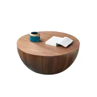 Mesa de centro redonda y sencilla para el hogar, mesa redonda y moderna para balcón Nórdico