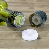 Bouchons à vis anti-déversement en aluminium-plastique de taille universelle 31,5*24 mm avec bec verseur pour bouteilles d'huile et récipients en verre