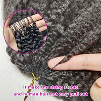 Extensions de cheveux brésiliens Remy Kinky Straight, directement de l'usine, pour tressage au crochet pré-bouclé sans nœuds, couleurs plus foncées uniquement
