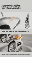 Nouveau design de luxe en gros 4 roues en aluminium de taille moyenne pour petit chien moyen chat jusqu'à 60lb Poussette pour chien Poussette pour chat