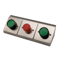 Presse à bouton-poussoir double commande pour opération de démarrage/arrêt, modèle à surface inclinée résistant aux chocs