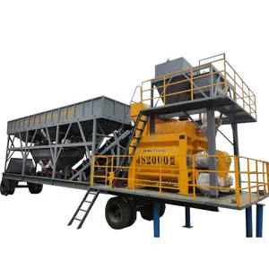 ready mix Professional YHZS mobile concrete batching plant portable concrete batch plant concrete batching plant cement silo