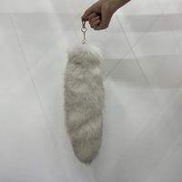 Queue de renard de 40 cm, prix d'usine, queue de renard de haute qualité, fourrure de renard naturelle véritable