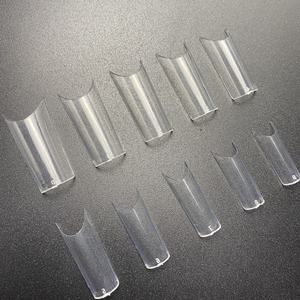 Cubierta acrílica francesa para <span class=keywords><strong>uñas</strong></span>, Punta curva Xxl C, recta, transparente, larga, cónica, cuadrada, transparente, 500 Uds. - Product Image 3