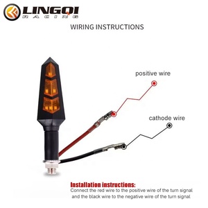 Système d'éclairage de moto LING <span class=keywords><strong>QI</strong></span>, clignotants avant et arrière ambre pour moto de rue, moto tout-terrain, moto de cross - Product Image 5