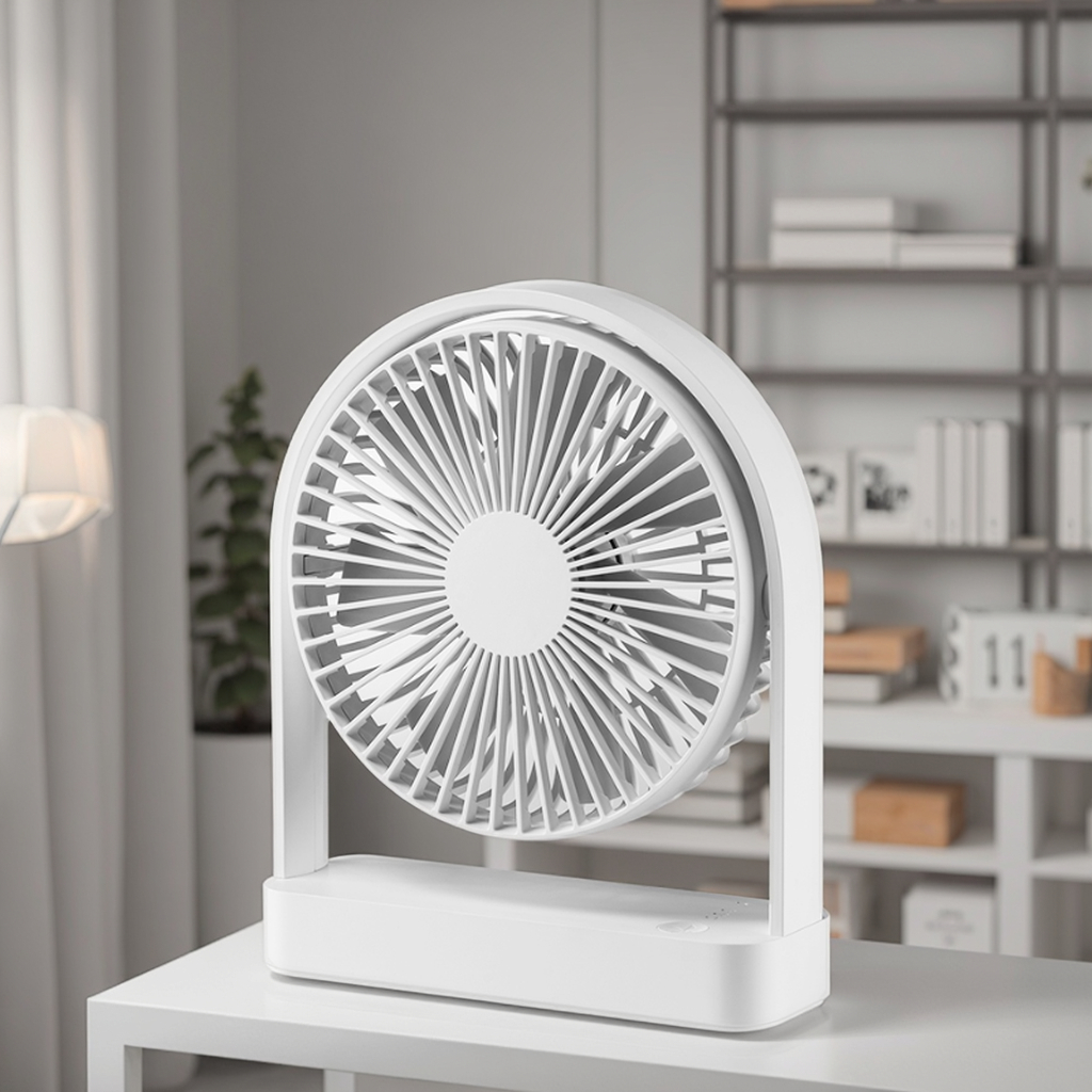 Mobile Electric Fan Rotatable Rechargeable Portable Table Fan For Home Office Bedroom