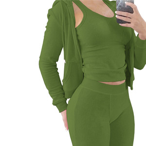 Sportswear Sweatsuit Workout Fitness <strong>Fleece</strong> Plus Size Sweatshirt and Sweatpants <strong>Jogger</strong> Sets Tracksuit for <strong>Women</strong> - Product Image 4