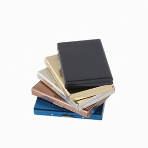 Mens Slim Stainless Steel Rfid Blocking Cardholder <b>Wallet</b> <b>Metal</b> Credit Card Case Card Sleeves With 6 Slots - Product Image 4