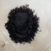 Perruque Courte Bouclée Africaine 12A, Entièrement Faite à la Machine, Sans Lacet, Style Africain, Boucles Souples, Idéale pour un Usage Quotidien