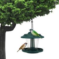 Mangeoire à oiseaux en plastique pour l'extérieur avec toit, mangeoire à oiseaux suspendue en plastique portable pour l'extérieur, mangeoire pour oiseaux sauvages