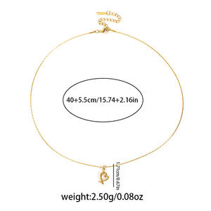 Kalung Baja Anti Karat Fashion Lintas Negara-Kalung Liontin Hati Minimalis Mewah-Rantai Kalung Hadiah Unisex - Product Image 1