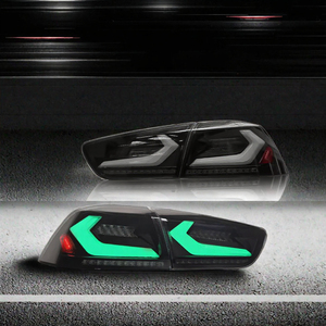 Ensemble de feux arrière LED pour Mitsubishi Lancer EX 2008-2018, animation dynamique, lentille fumée, clignotant rouge - Product Image 2