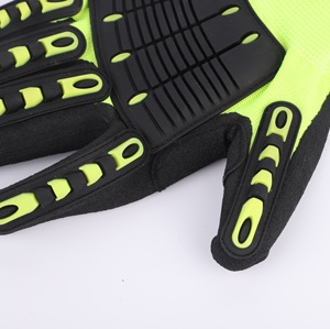 Gants de sécurité anti-impact, 13 jauges, polyester, enduits de nitrile sablé, avec protection dorsale en TPR, poignet à boucle auto-agrippante - Product Image 6