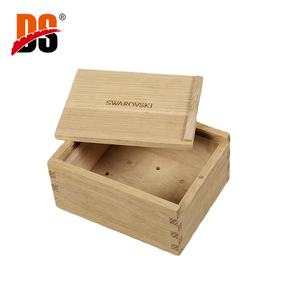 Wholesale Laser Engraving Small Wooden Keepsake Storage Finger Joint Wooden Box with Lid