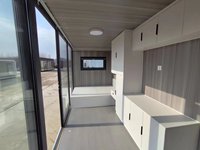Maisonnette de luxe en forme de pomme avec remorque, mini-maison mobile, capsule en forme de pomme avec cuisine, salle de bain, chambres, maisons conteneurs