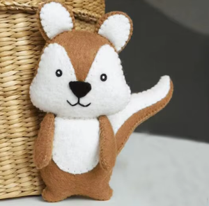 ตุ๊กตาสัตว์ป่าทำจากผ้าสักหลาด กระรอก แรคคูน สุนัขจิ้งจอก สกุน หมี กวาง หนูแฮมสเตอร์ กระต่าย บีเวอร์ ตุ๊กตาเย็บติดกัน - Product Image 2