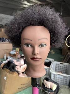 Cabeza <span class=keywords><strong>de</strong></span> Maniquí <span class=keywords><strong>de</strong></span> Mujer Afroamericana con Cabello Negro Natural Peluquería Profesional - Product Image 2