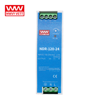 NDR-120-24 NDR Din Rail series SMPS sakelar catu daya AC DC untuk LED dan peralatan cerdas 24V 5A