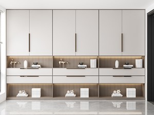 <span class=keywords><strong>Armario</strong></span> <span class=keywords><strong>Empotrado</strong></span> Moderno Personalizado con Puertas de Vidrio Templado, Iluminación LED y Estantes Ajustables <span class=keywords><strong>para</strong></span> Dormitorio de Lujo - Product Image 4