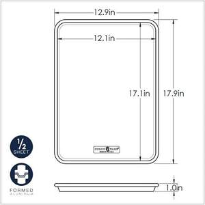 USSE Lot <span class=keywords><strong>de</strong></span> 2 demi-feuilles <span class=keywords><strong>de</strong></span> <span class=keywords><strong>boulanger</strong></span> commercial en aluminium naturel Plateau <span class=keywords><strong>de</strong></span> <span class=keywords><strong>cuisson</strong></span> argenté - Product Image 4