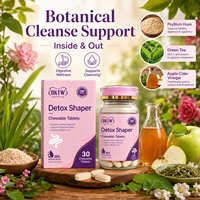 OKTW Detox Slim Comprimés à croquer pour la perte de poids, soutien digestif, certifié GMP, complément alimentaire, 30 comprimés