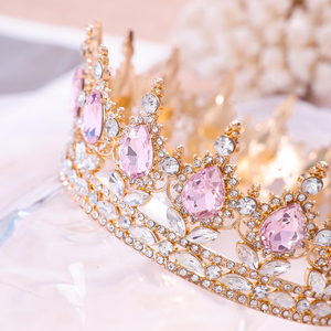 Couronnes et diadèmes de mariage en strass en gros pour femmes, couronnes de mariée en cristal pour déguisements, fêtes d'anniversaire et décoration de gâteaux - Product Image 4