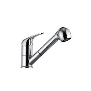 Robinet de cuisine monocommande avec douchette extractible 2 jets, finition chromée, largeur 17,6 cm, longueur 39,8 cm - Product Image 1