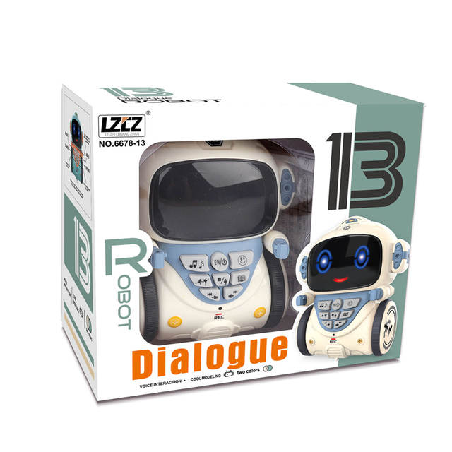 B/O Intelligent Smart Educational Interactive Dialogue Walkie Talkie Musical Repeater Toys Robots