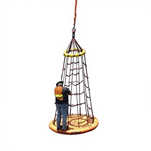 Cesto di Trasferimento Personale in Rete di Nylon ad Alta Resistenza per 4 Persone <span class=keywords><strong>con</strong></span> Piastra in Acciaio Inox 316 per Uso Marino Offshore - Product Image 1
