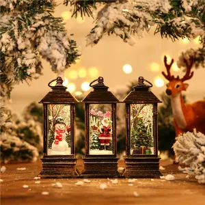 Lámpara LED para decoración navideña, candelabro de viento, muñeco de nieve, alce, Santa Claus, Jesús, luz nocturna, adornos de Navidad, nuevo diseño