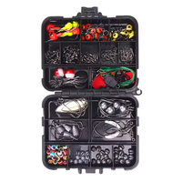 Ensemble d'accessoires de pêche portable de 203 pièces, accessoires en métal et en plastique pour la pêche en eau douce et en eau salée