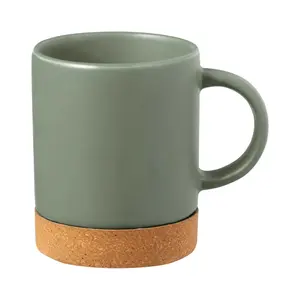 Taza de cerámica con base de corcho, merchandising sostenible - Product Image 1