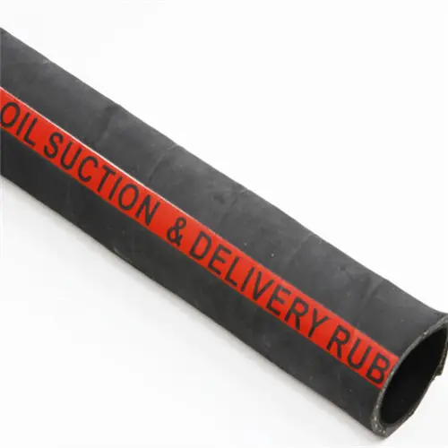 Rubber water discharge and suction hose