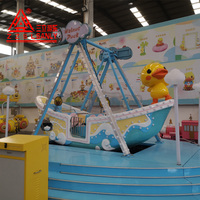Attraction de bateau pirate miniature en fibre de verre portable pour fêtes foraines en intérieur et en extérieur, 4x5m, capacité supérieure à 500kg, certifiée CE